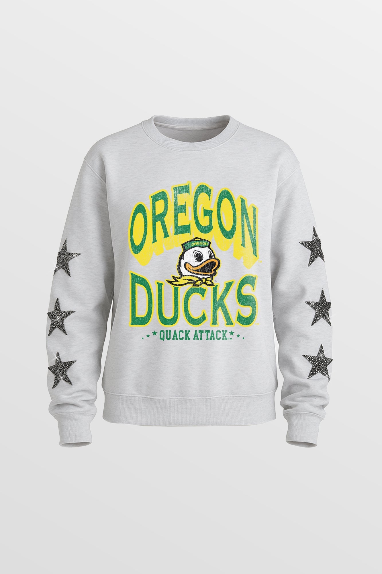 OREGON DUCKS KIDS STAR SLEEVE CREWNECK PULLOVER