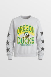 OREGON DUCKS KIDS STAR SLEEVE CREWNECK PULLOVER