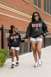 SOUTH DAKOTA COYOTES VELOCITY KIDS STAR SLEEVE CREWNECK PULLOVER