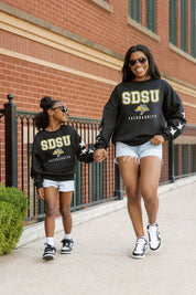 SOUTH DAKOTA STATE JACKRABBITS VELOCITY KIDS STAR SLEEVE CREWNECK PULLOVER
