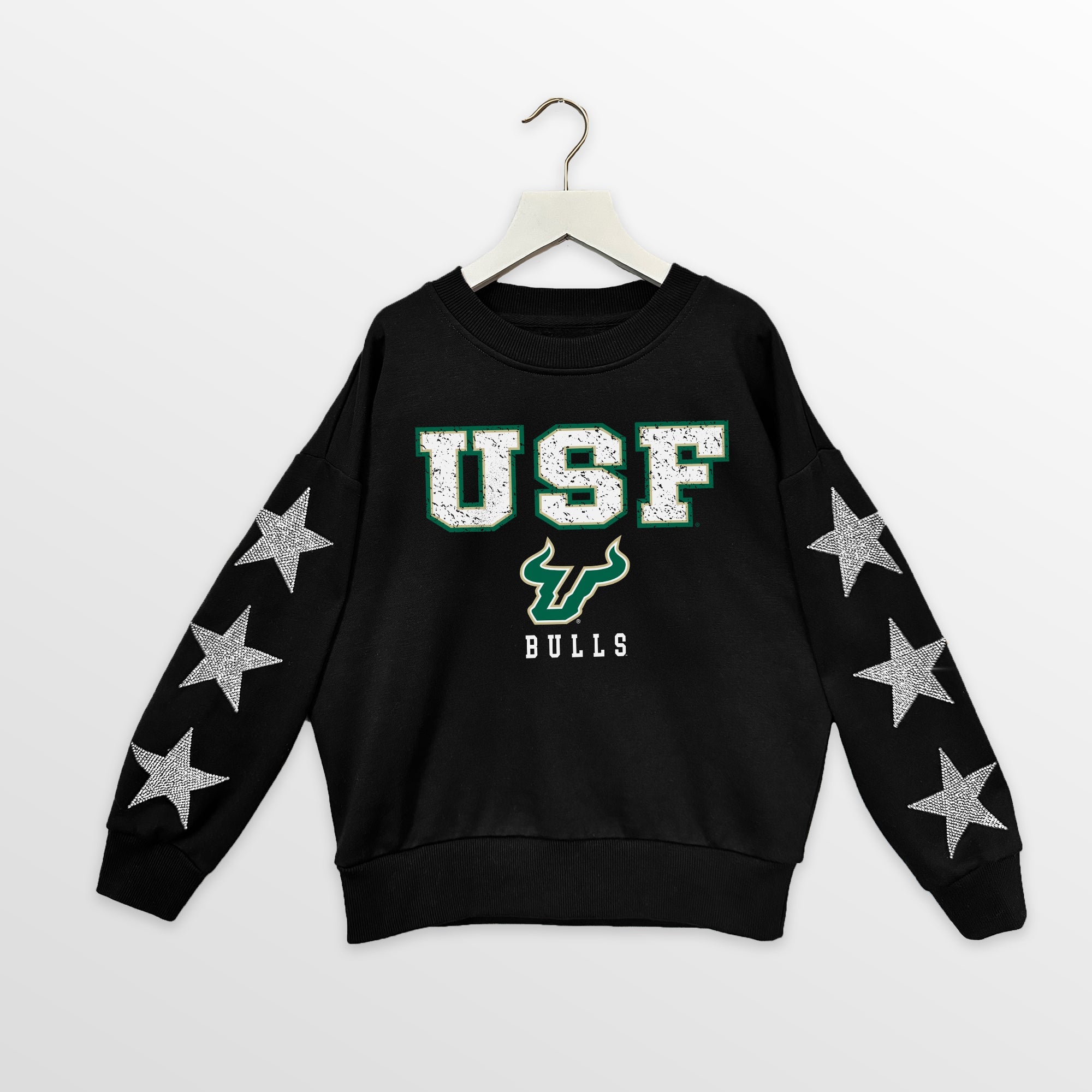 SOUTH FLORIDA BULLS VELOCITY KIDS STAR SLEEVE CREWNECK PULLOVER