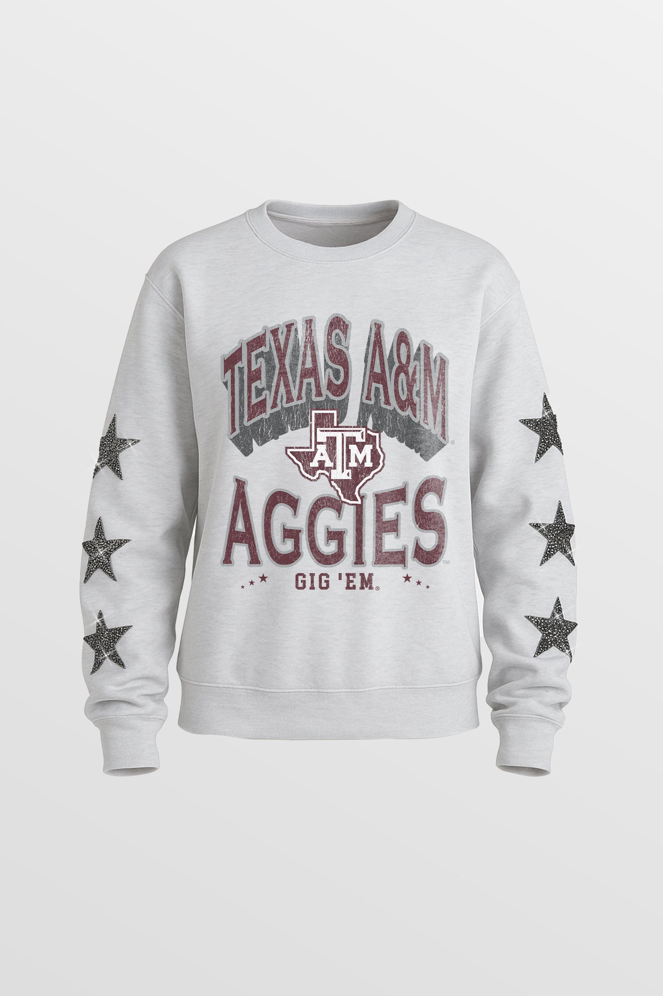 TEXAS A&M AGGIES KIDS STAR SLEEVE CREWNECK PULLOVER