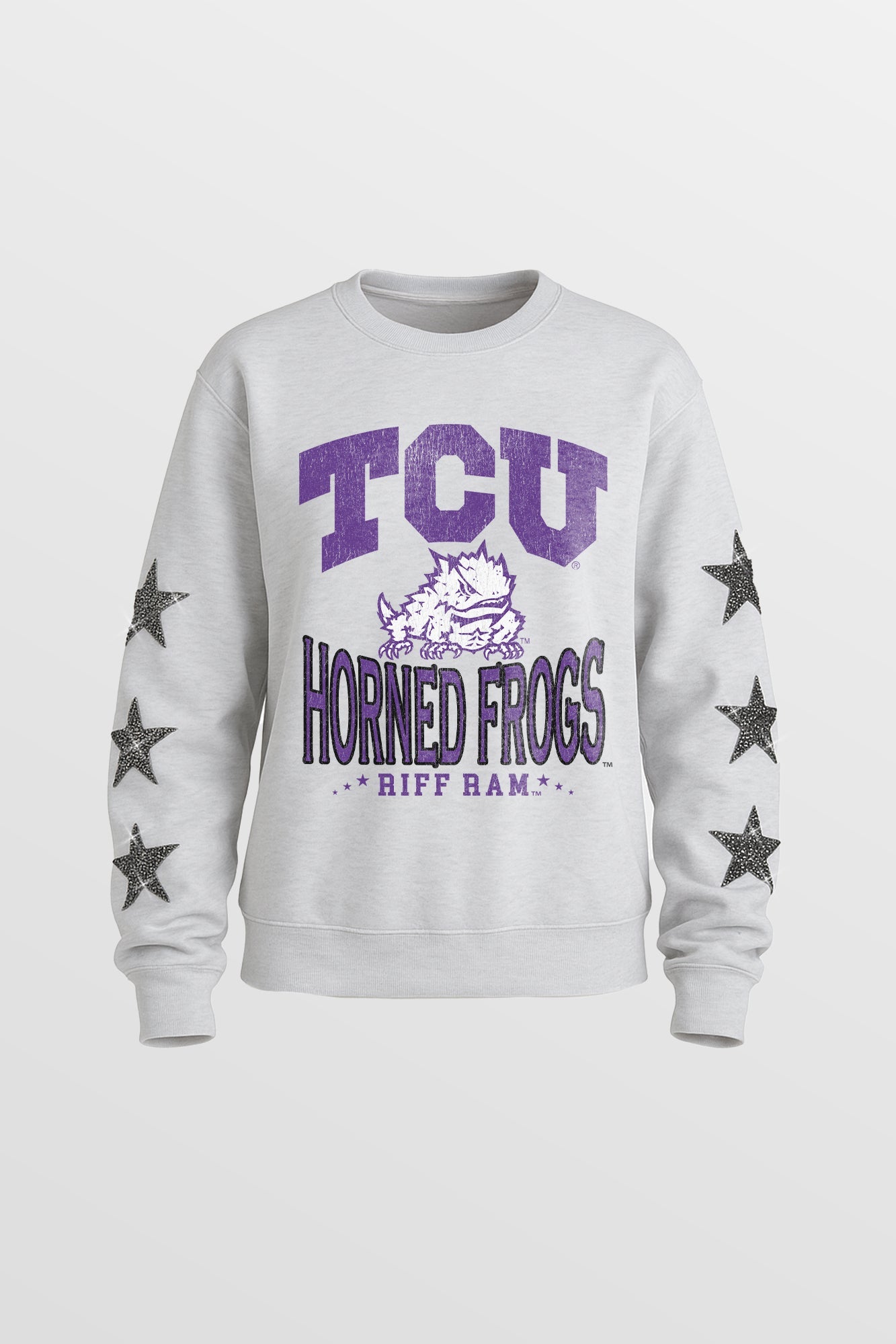 TCU HORNED FROGS KIDS STAR SLEEVE CREWNECK PULLOVER