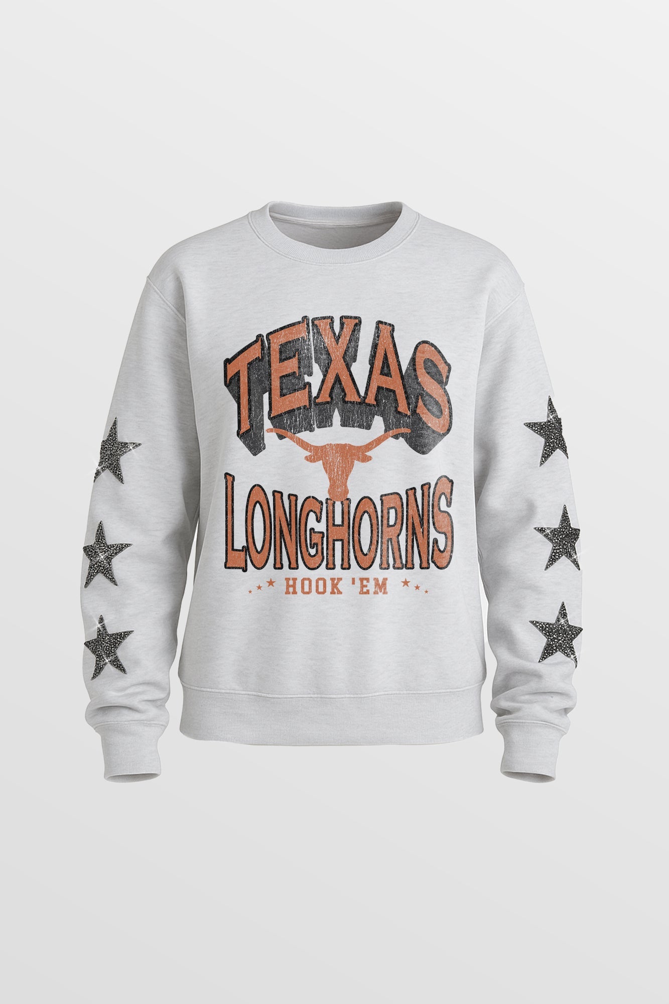 TEXAS LONGHORNS KIDS STAR SLEEVE CREWNECK PULLOVER