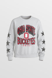 OHIO STATE BUCKEYES KIDS STAR SLEEVE CREWNECK PULLOVER