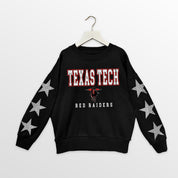 TEXAS TECH RED RAIDERS VELOCITY KIDS STAR SLEEVE CREWNECK PULLOVER