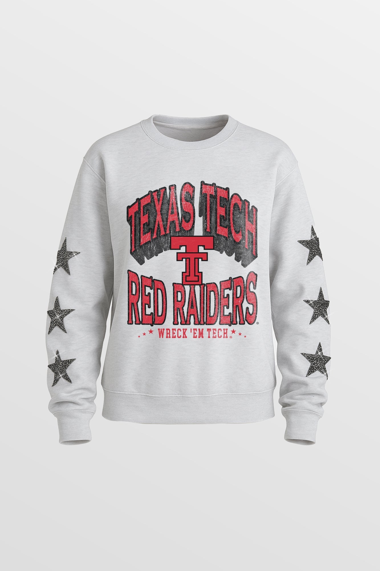 TEXAS TECH RED RAIDERS KIDS STAR SLEEVE CREWNECK PULLOVER