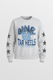 NORTH CAROLINA TAR HEELS KIDS STAR SLEEVE CREWNECK PULLOVER