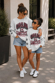 SOUTH CAROLINA GAMECOCKS KIDS STAR SLEEVE CREWNECK PULLOVER