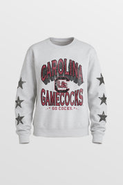 SOUTH CAROLINA GAMECOCKS KIDS STAR SLEEVE CREWNECK PULLOVER