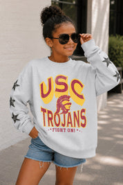 USC TROJANS KIDS STAR SLEEVE CREWNECK PULLOVER