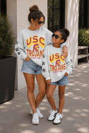 USC TROJANS KIDS STAR SLEEVE CREWNECK PULLOVER