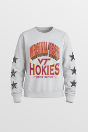 VIRGINIA TECH HOKIES KIDS STAR SLEEVE CREWNECK PULLOVER