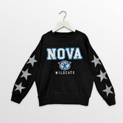 VILLANOVA WILDCATS VELOCITY KIDS STAR SLEEVE CREWNECK PULLOVER