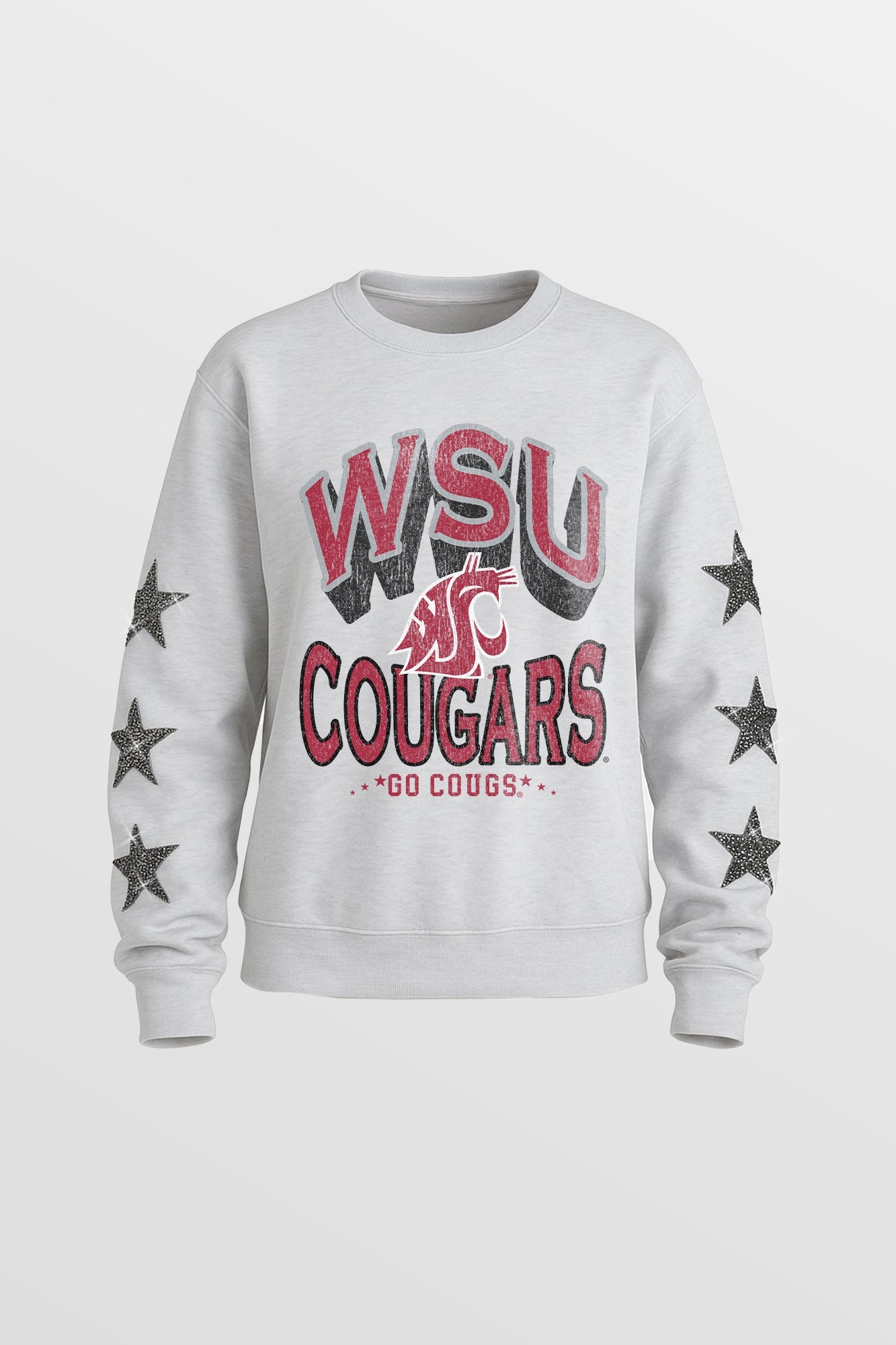 WASHINGTON STATE COUGARS KIDS STAR SLEEVE CREWNECK PULLOVER