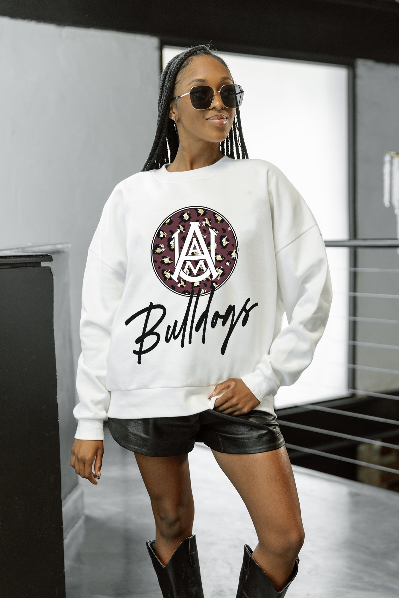 ALABAMA A&M BULLDOGS WILD BREAKTHROUGH PREMIUM FLEECE CREWNECK PULLOVER