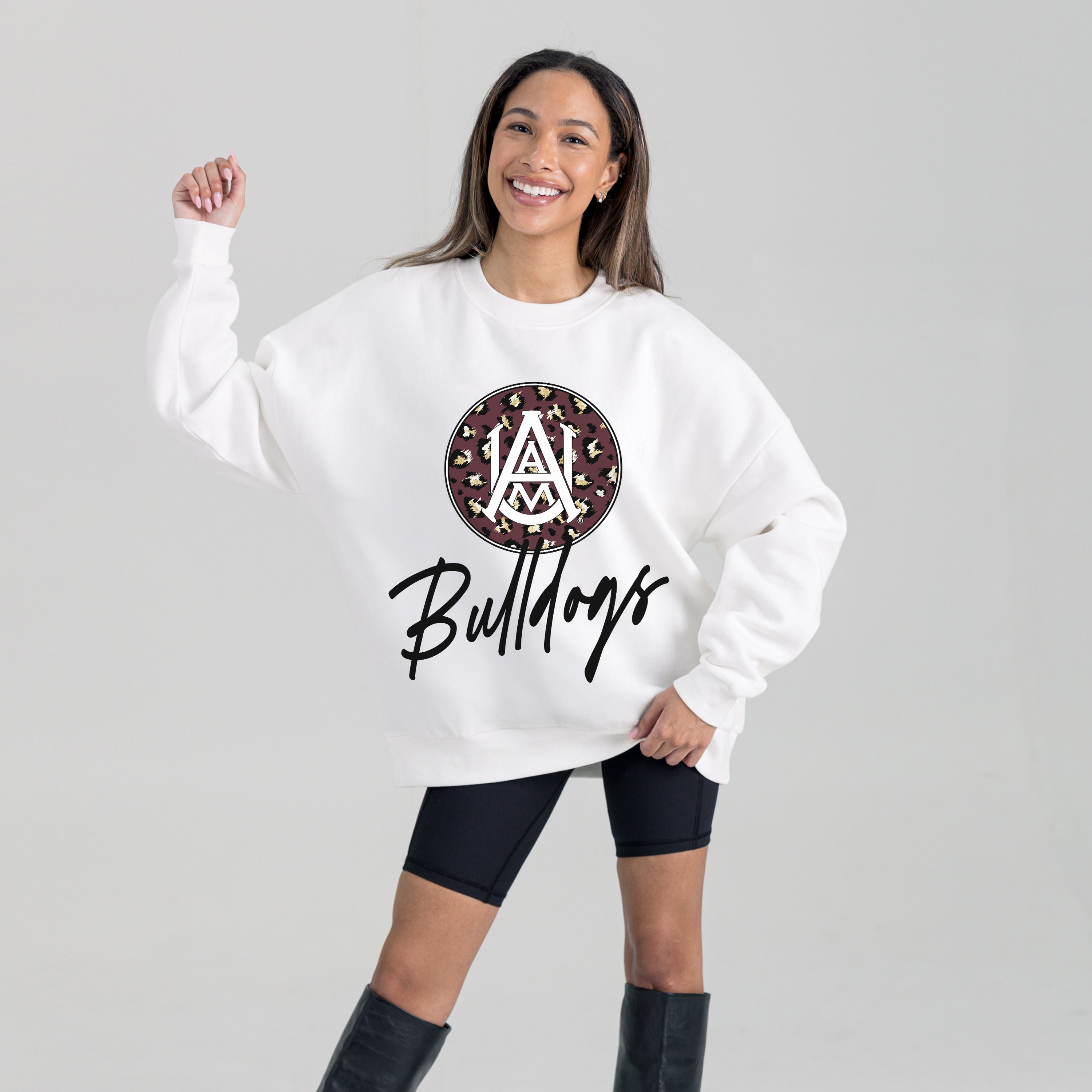 ALABAMA A&M BULLDOGS WILD BREAKTHROUGH PREMIUM FLEECE CREWNECK PULLOVER