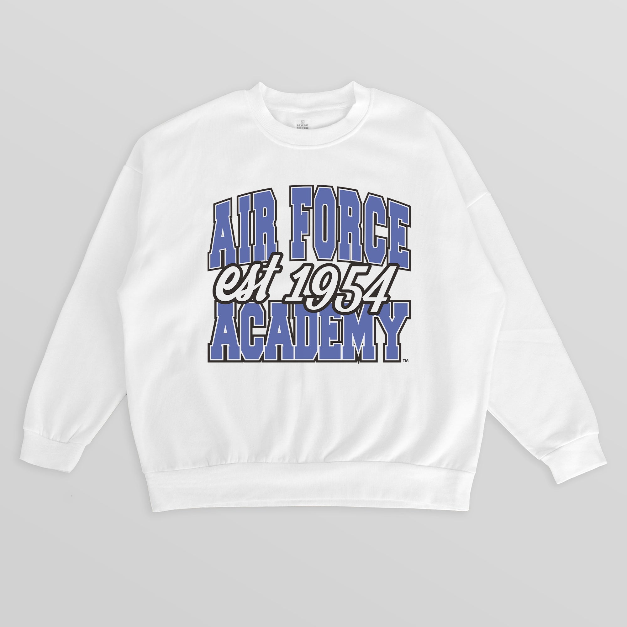 AIR FORCE FALCONS FADED FORMATION PREMIUM FLEECE DROP SHOULDER CREWNECK PULLOVER