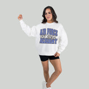 AIR FORCE FALCONS FADED FORMATION PREMIUM FLEECE DROP SHOULDER CREWNECK PULLOVER