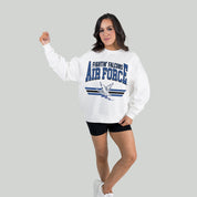 AIR FORCE FALCONS SWIFT STRIKE PREMIUM FLEECE DROP SHOULDER CREWNECK PULLOVER