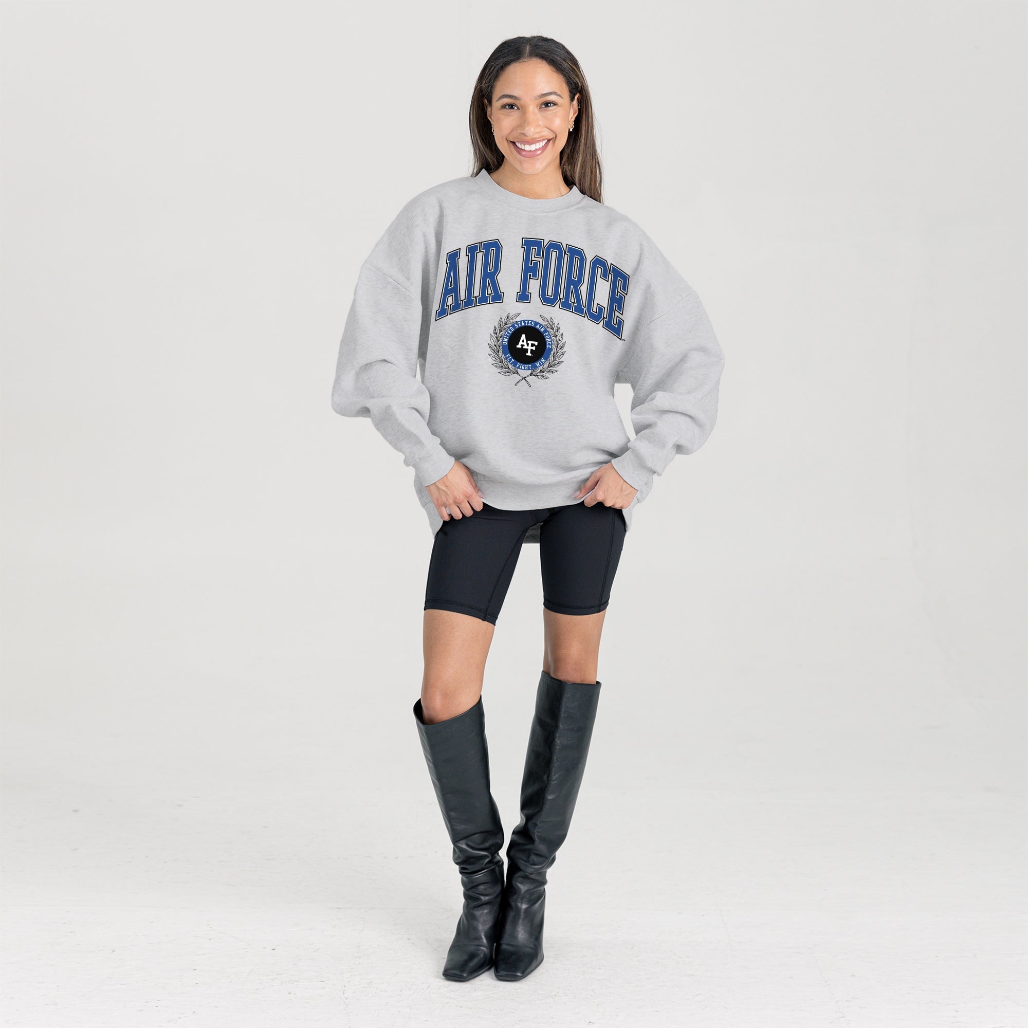 AIR FORCE FALCONS TRADITION REFINED PREMIUM FLEECE CREWNECK PULLOVER