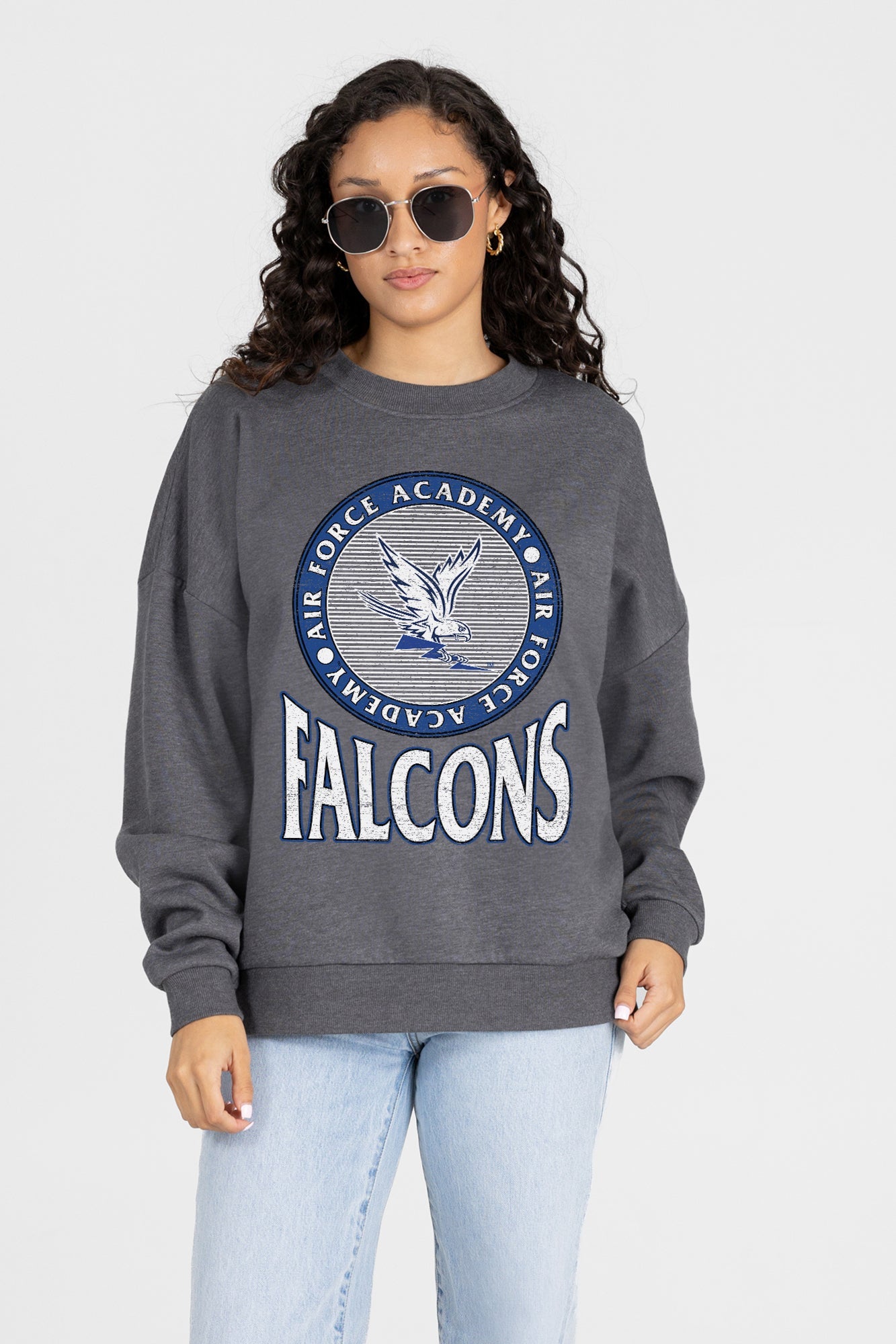 AIR FORCE FALCONS SATURDAY SEAL PREMIUM FLEECE DROP SHOULDER CREWNECK PULLOVER