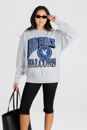 AIR FORCE FALCONS GAME ON PREMIUM FLEECE DROP SHOULDER CREWNECK PULLOVER