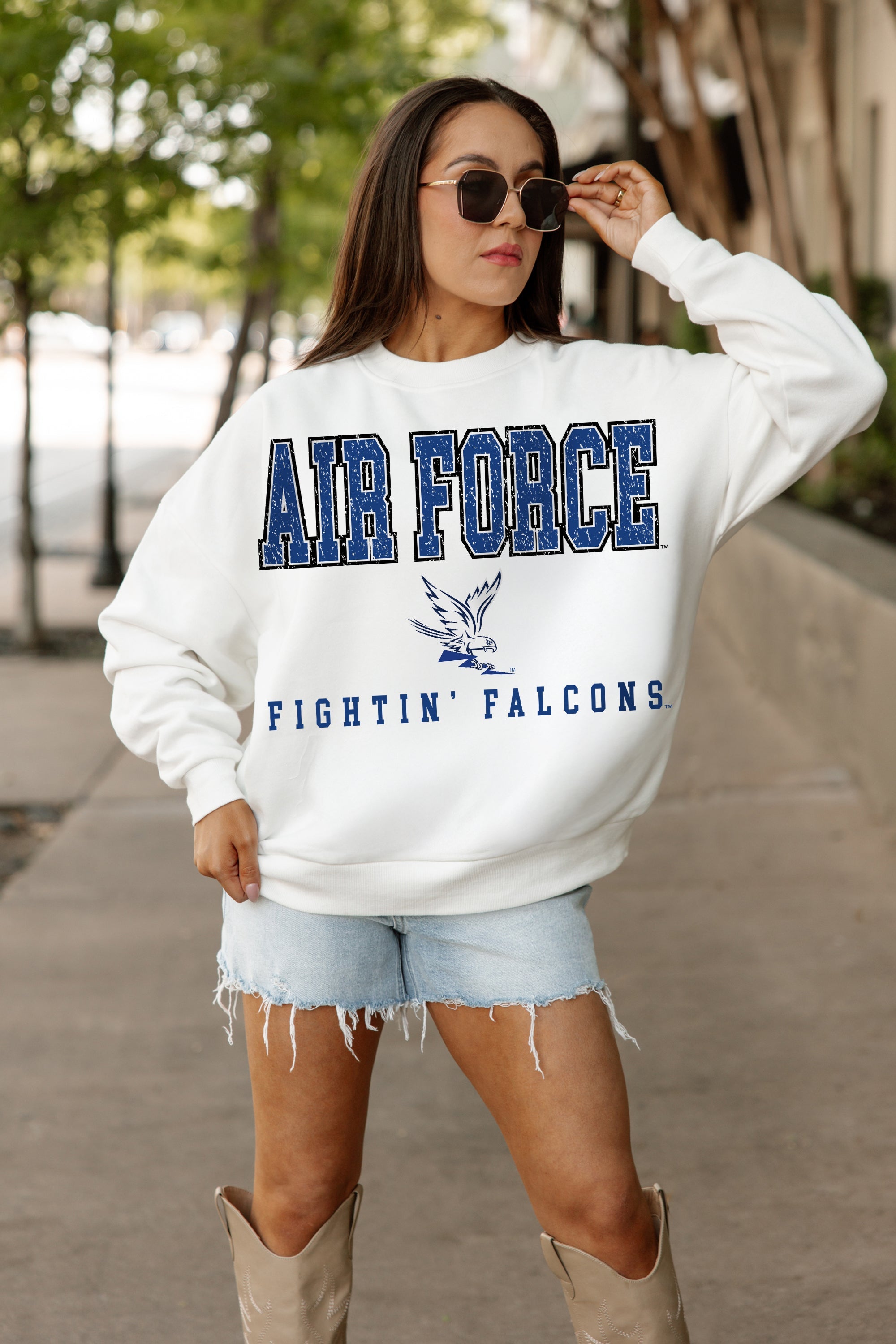 AIR FORCE FALCONS FREESTYLE PREMIUM FLEECE CREWNECK PULLOVER