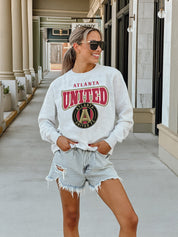 ATLANTA UNITED FC PITCH PRIDE PREMIUM FLEECE DROP SHOULDER CREWNECK PULLOVER