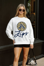 AKRON ZIPS WILD BREAKTHROUGH PREMIUM FLEECE CREWNECK PULLOVER
