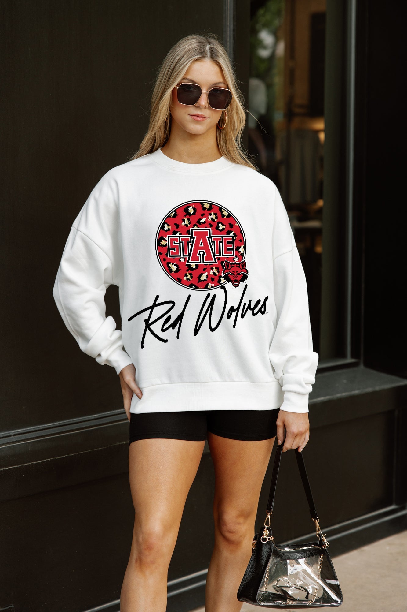 ARKANSAS STATE RED WOLVES WILD BREAKTHROUGH PREMIUM FLEECE CREWNECK PULLOVER
