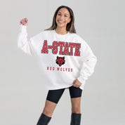 ARKANSAS STATE RED WOLVES FREESTYLE PREMIUM FLEECE CREWNECK PULLOVER