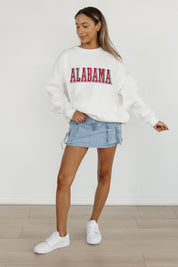 ALABAMA CRIMSON TIDE ALL-STAR APPEAL PREMIUM FLEECE DROP SHOULDER CREWNECK PULLOVER BY MADI PREWETT TROUTT