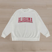 ALABAMA CRIMSON TIDE ALL-STAR APPEAL PREMIUM FLEECE DROP SHOULDER CREWNECK PULLOVER BY MADI PREWETT TROUTT