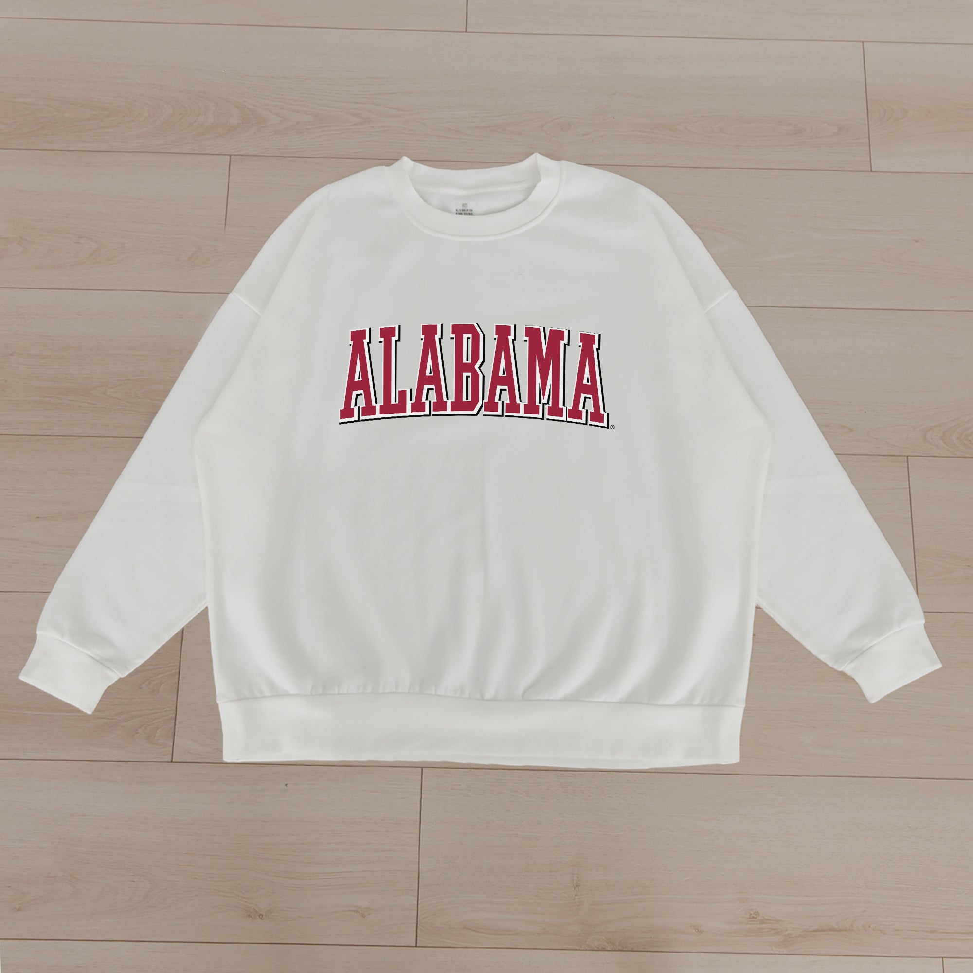 ALABAMA CRIMSON TIDE ALL-STAR APPEAL PREMIUM FLEECE DROP SHOULDER CREWNECK PULLOVER BY MADI PREWETT TROUTT
