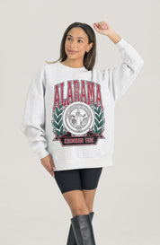 ALABAMA CRIMSON TIDE HERITAGE PREMIUM FLEECE DROP SHOULDER CREWNECK PULLOVER