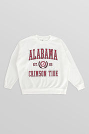 ALABAMA CRIMSON TIDE TIMELESS TRIUMPH PREMIUM FLEECE DROP SHOULDER CREWNECK PULLOVER