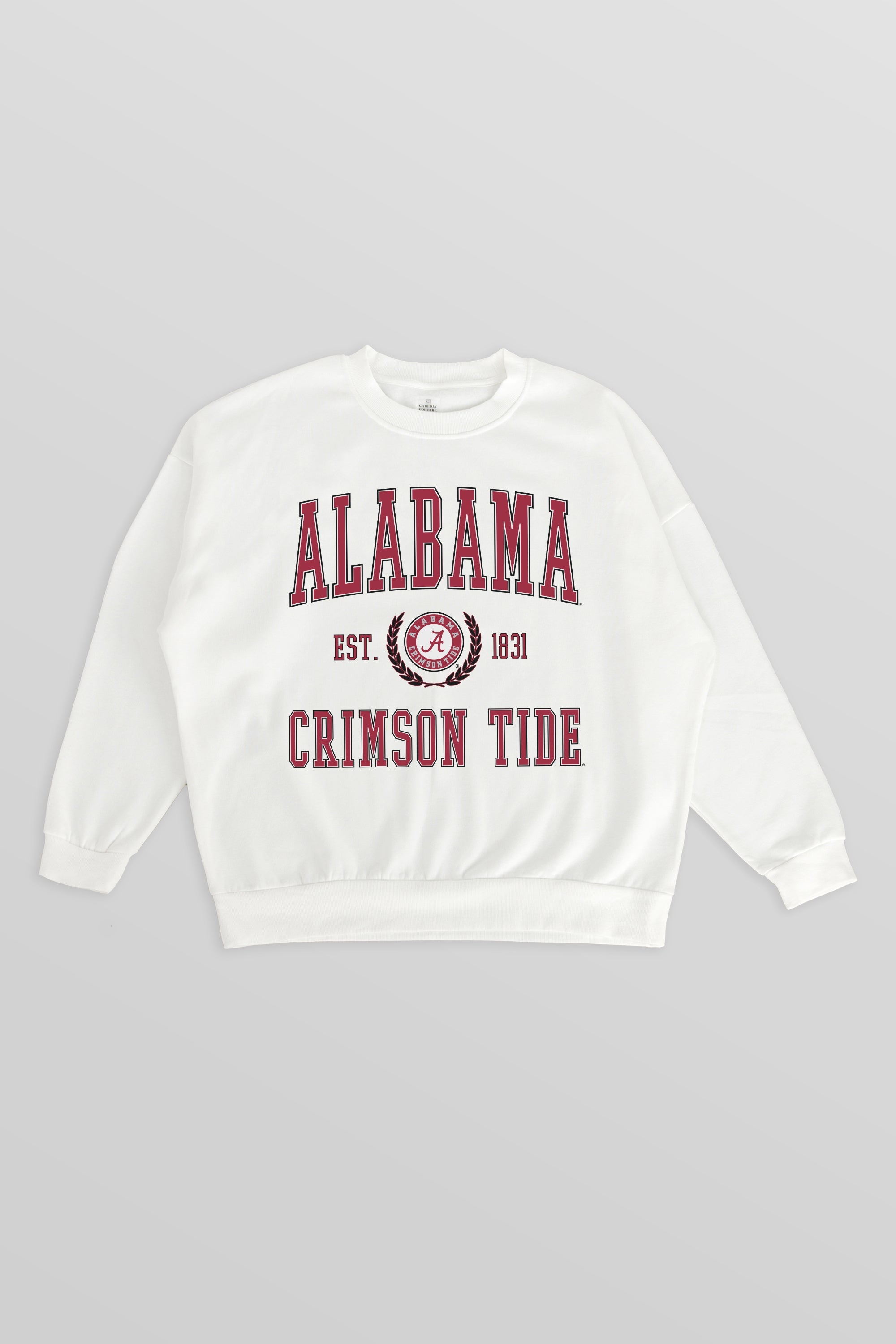 ALABAMA CRIMSON TIDE TIMELESS TRIUMPH PREMIUM FLEECE DROP SHOULDER CREWNECK PULLOVER