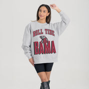 ALABAMA CRIMSON TIDE FIERCE FOCUS PREMIUM FLEECE DROP SHOULDER CREWNECK PULLOVER