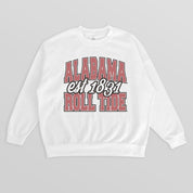 ALABAMA CRIMSON TIDE FADED FORMATION PREMIUM FLEECE DROP SHOULDER CREWNECK PULLOVER