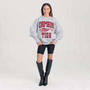 ALABAMA CRIMSON TIDE PENNANT PRIDE PREMIUM FLEECE DROP SHOULDER CREWNECK PULLOVER