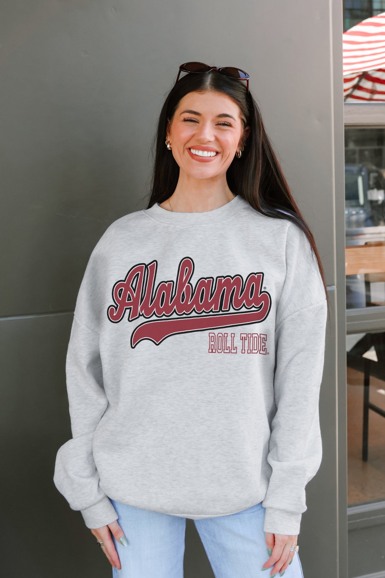 ALABAMA CRIMSON TIDE CLASSIC WIN PREMIUM FLEECE CREWNECK PULLOVER