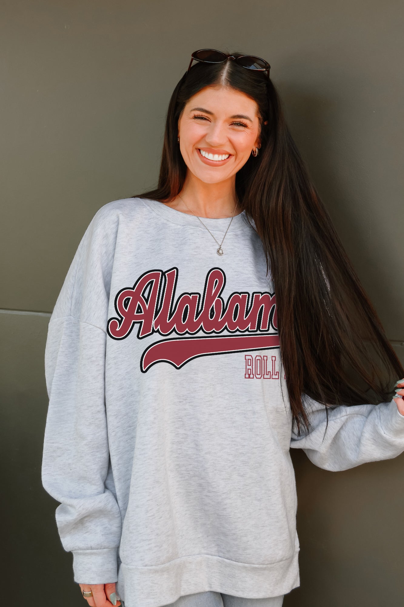 ALABAMA CRIMSON TIDE CLASSIC WIN PREMIUM FLEECE CREWNECK PULLOVER