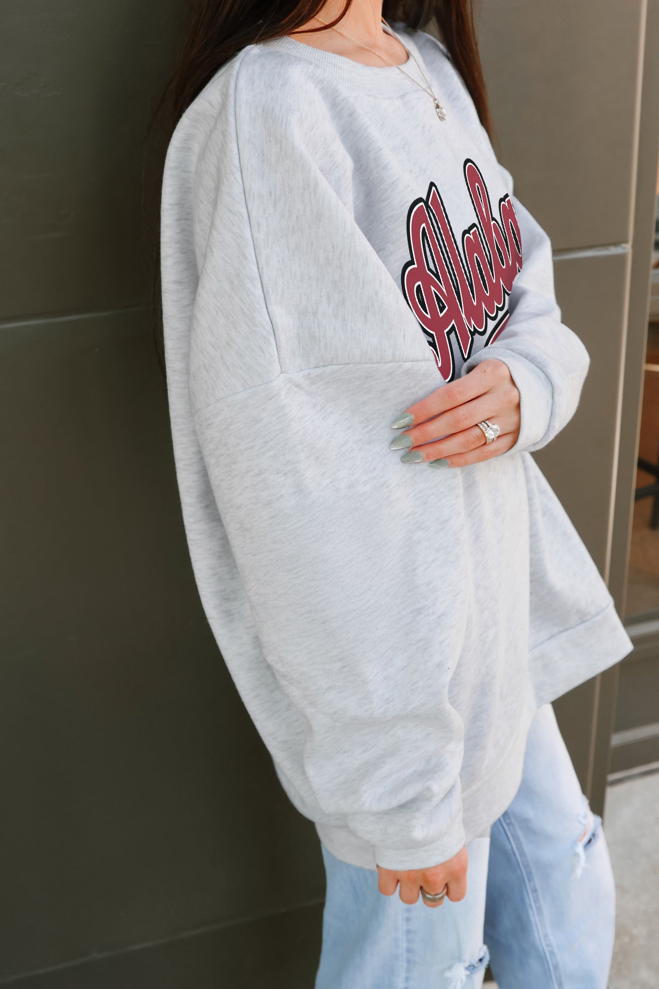ALABAMA CRIMSON TIDE CLASSIC WIN PREMIUM FLEECE CREWNECK PULLOVER
