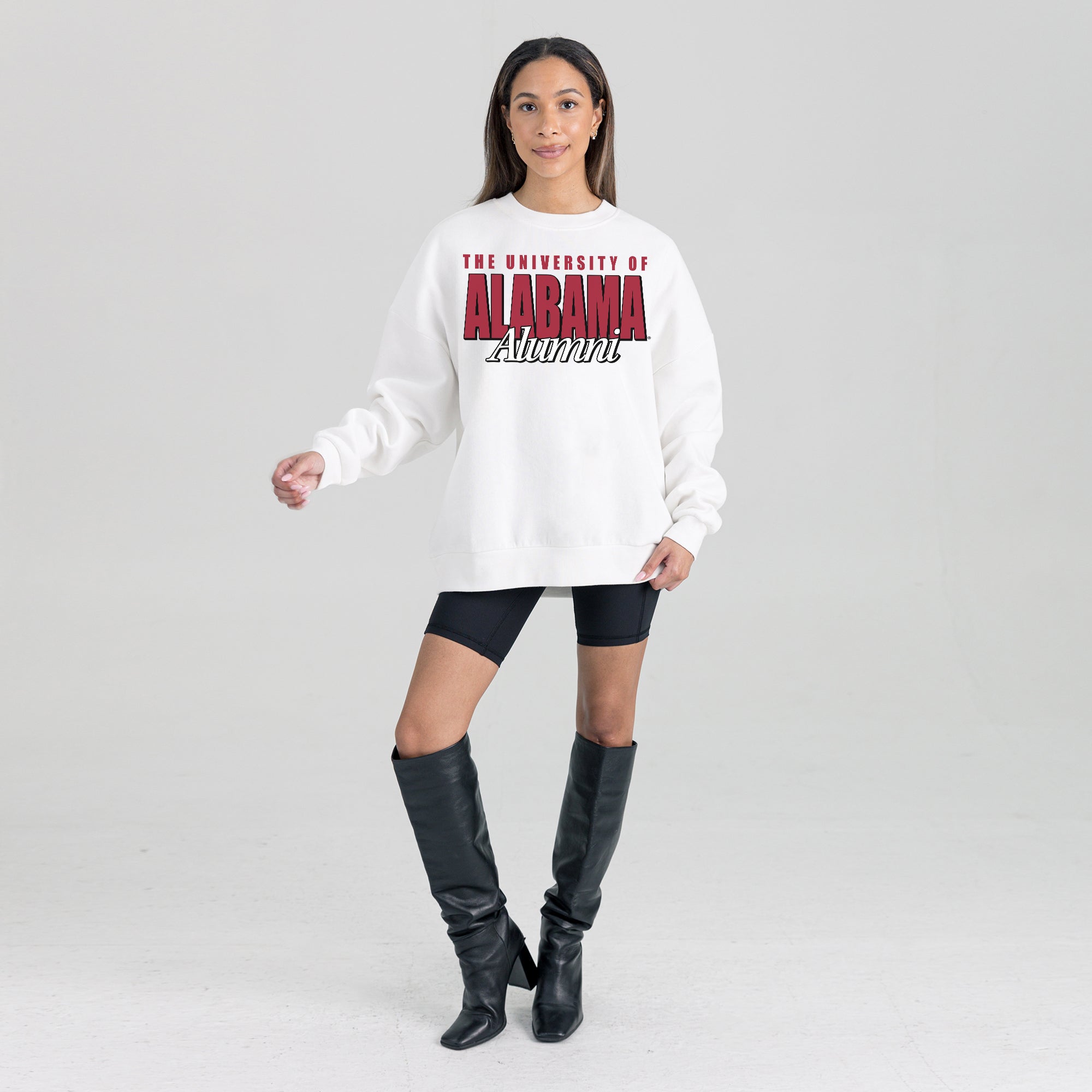 ALABAMA CRIMSON TIDE ALUMNI ERA PREMIUM DROP SHOULDER FLEECE CREWNECK PULLOVER
