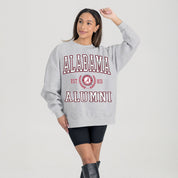 ALABAMA CRIMSON TIDE DEGREE UNLOCKED PREMIUM DROP SHOULDER FLEECE CREWNECK PULLOVER