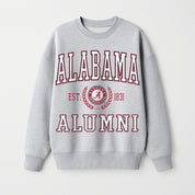 ALABAMA CRIMSON TIDE DEGREE UNLOCKED PREMIUM DROP SHOULDER FLEECE CREWNECK PULLOVER
