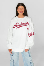 ALABAMA CRIMSON TIDE DAY ONE PREMIUM FLEECE UNISEX CREWNECK PULLOVER