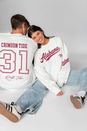 ALABAMA CRIMSON TIDE DAY ONE PREMIUM FLEECE UNISEX CREWNECK PULLOVER