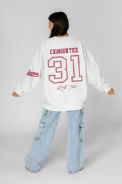 ALABAMA CRIMSON TIDE DAY ONE PREMIUM FLEECE UNISEX CREWNECK PULLOVER